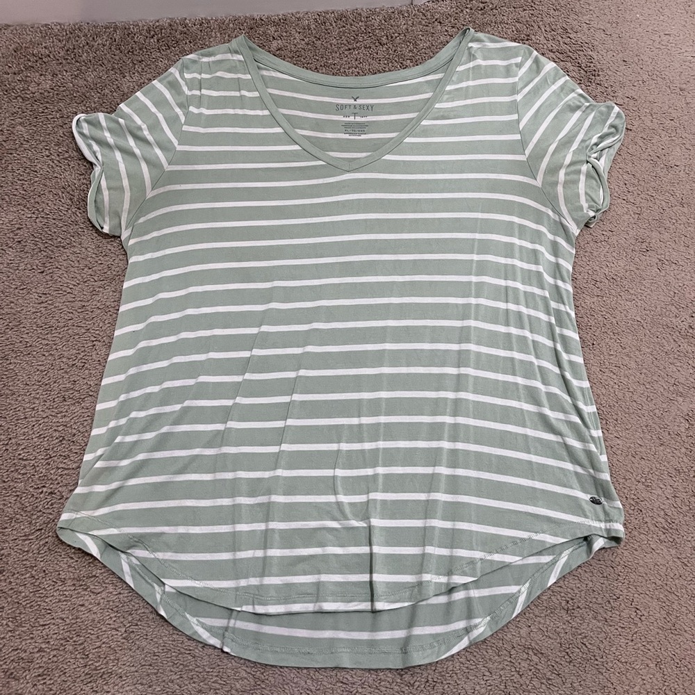 This is a super soft shirt from American Eagle slightly worn.